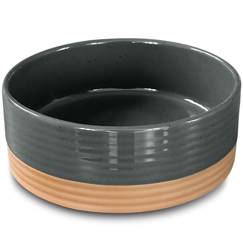 Ceramic Pet Bowl Size Medium (Medium / Charcoal)