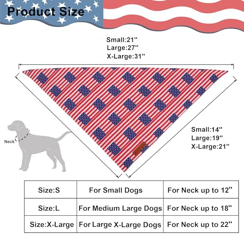 American Flag Dog Bandanas (Large / American Flag)