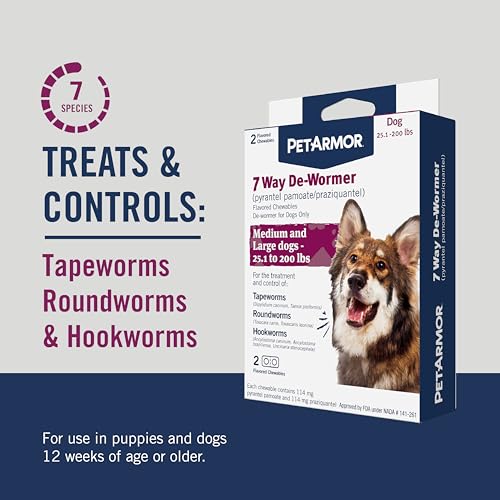 7 Way Dog Dewormer Large 25+ lbs (Medium & Large Dogs (Over 25 lbs) / 6 Count)