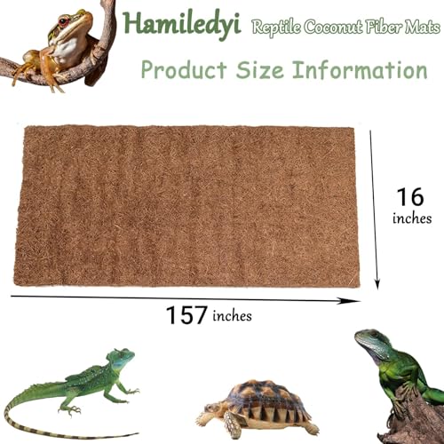 Reptile Carpet 157" Lx16 W Natural Coconut Fiber Tortoise Carpet (1 Pack/157 x 16 Inch)
