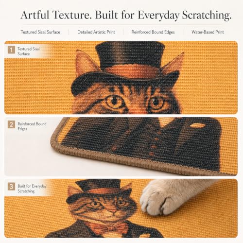 Art Sisal Cat Scratcher Mat (Gentle Cat)