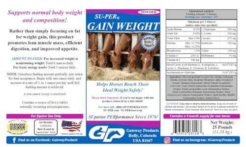 Gain Weight Supplement for Horses (25 lbs)