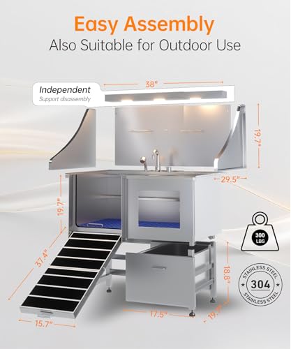 LED Dog Washing Station (38")