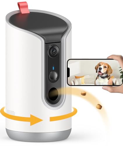 2K Pet Camera Treat Dispenser (White)