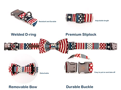 Independence Dog Collar (Blue Flag / Medium (Pack of 1))