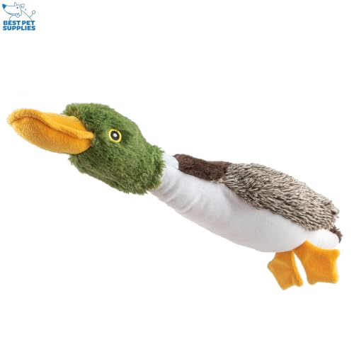Interactive Squeaky Dog Chew Toy (Mallard Duck (Gray, Gray, Brown) / Small)