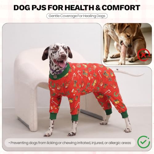 Dog Christmas Pajamas (Christmas Red / XXX-Large)