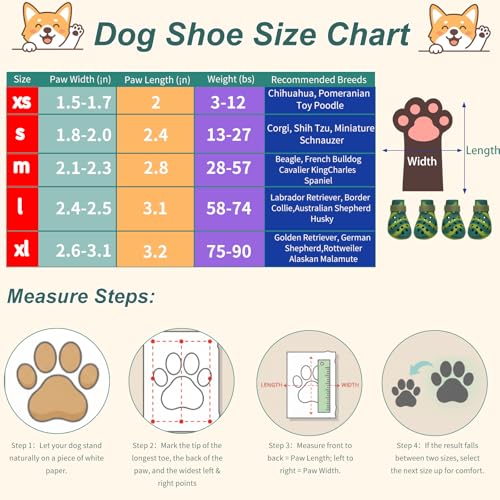 Dog Shoes for Hot Pavement (Green / L)
