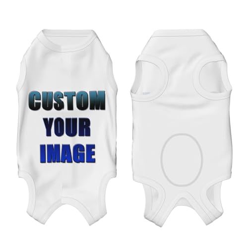 Custom Cat Surgery Recovery Suits Cat Onesie After Neuter Surgery Clothes for Little Animals (White / X-Large(8-10kg))