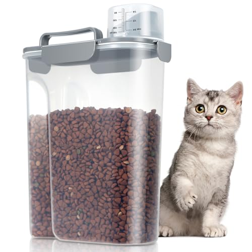 Large Cat Food Storage Container (Dark Grey / 6 Qt)