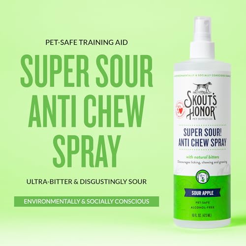 Super Sour! Anti Chew Spray for Dogs and Puppies (Super Sour- 16oz)