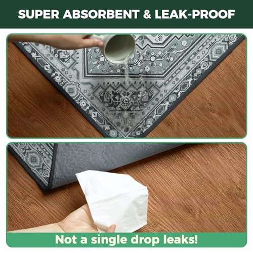 Washable Pee Pads for Dogs (Boho Grey / 23" x 35" (2 Packs))