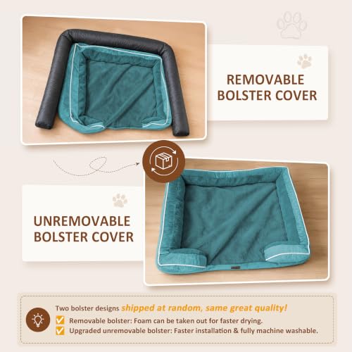 Waterproof Orthopedic Dog Bed for Extra Large Dogs (42.0"L x 30.0"W x 8.5"Th / Washed Blue)