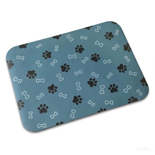 Pet Cat Dog Food Mat Non Slip Mat for Dog Water Bowl Mat Quick Dry Absorbent Cat Feeding Mat