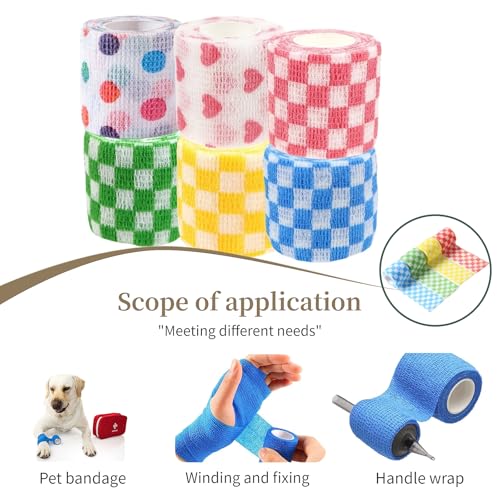Pet Bandage 6 Rolls (Checkered)