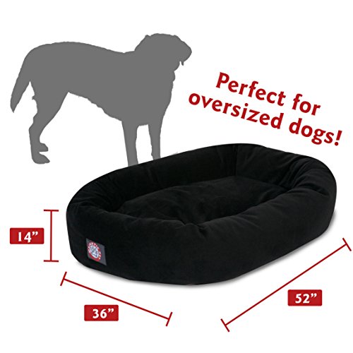 Suede Calming Dog Bed (Black)