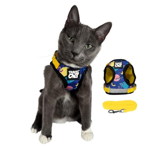 Travel Cat Harness and Leash Set (Small / 90s Cat)