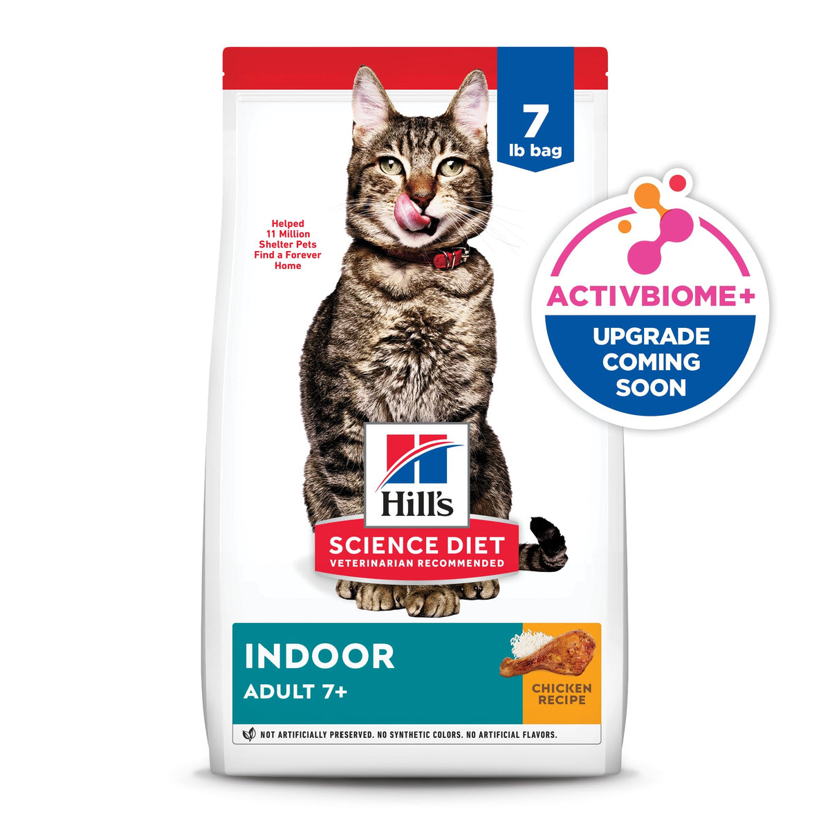 Adult 7+ Indoor Dry Cat Food (7 Pound (Pack of 1))