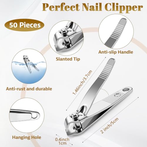 Rustproof Stainless Steel Nail Clippers Bulk (Slanted Top)