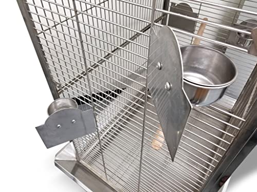 304 Stainless Steel XL Extra Large Bird Parrot Macaw Indoor Outdoor Cage Play Top Medical Grade Stainless SUS304