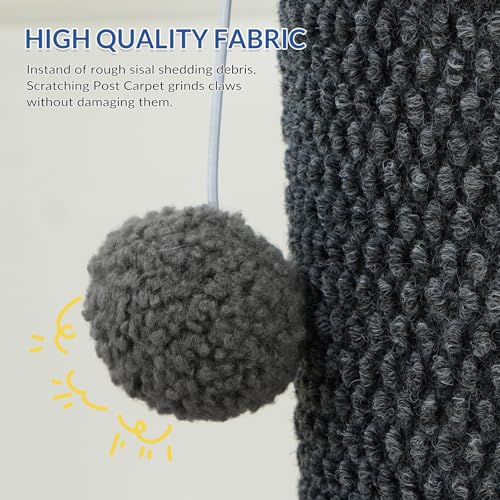 41" Cat Scratching Post (Gray / Replaceable Carpet)