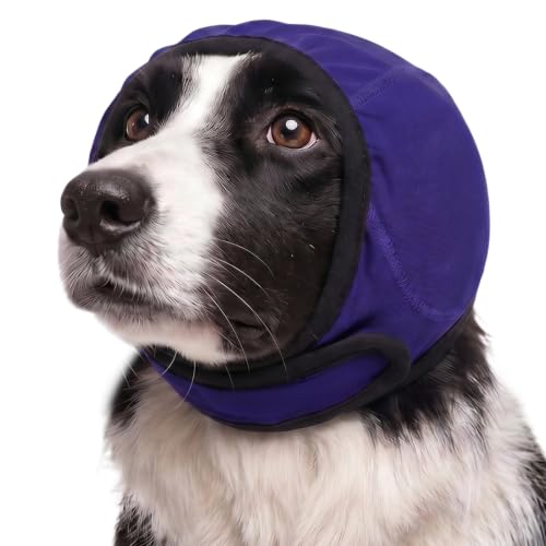 Ear Muffs Noise Protection for Dog Grooming Bathing (Blue / M)