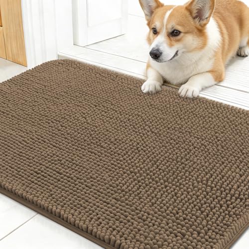 Dog Door Mat for Muddy Paws 30x17 (Tan / 30" X 17")