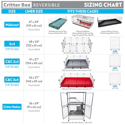 Reversible Critter Box (C&C 2x4 (14" Grids) / Gray/Pink)