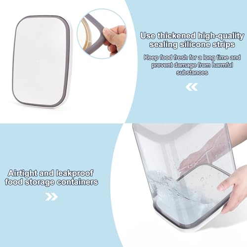 5-8 Lbs/6Qt Airtight Dog Cat Food Storage Container and Pet Storage Bin BPA-Free, PET Clear Stackable Dog Treat Containers Measuring Scoop Suitable for Dogs Food, Cats Food and Other Dry-1Pack (White (5.6L-1Pack))