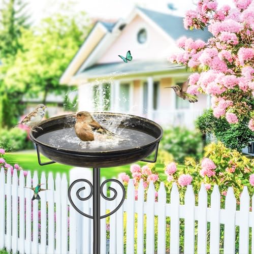 Bird Bath for Outside (Vintage Gold)