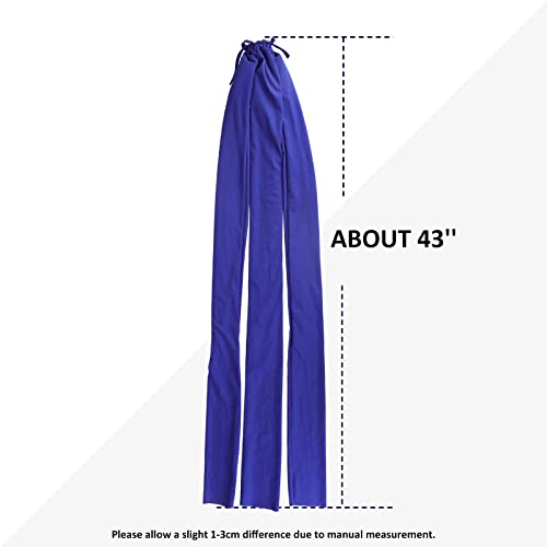 3 Tube Stretchy Fabrics Adjustable Closure Lightweight Horse Tail Bag for Horses Braid (Navy)