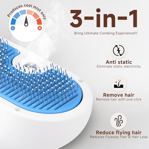 Pet Steam Brush for Dog (7.87'' - 120ML / Blue)