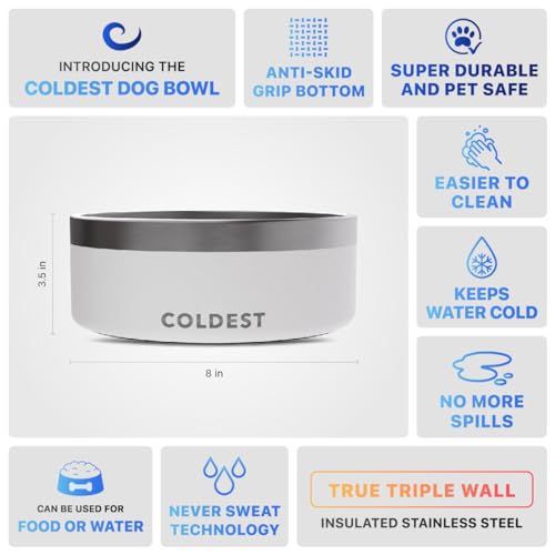 Coldest Dog Bowl (64 oz / Epic White)