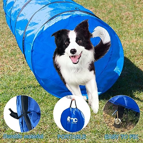 10FT Dog Agility Tunnel (Blue)
