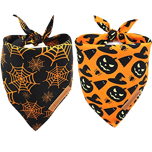 Halloween Dog Bandanas 2 Pack (Halloween / Small)