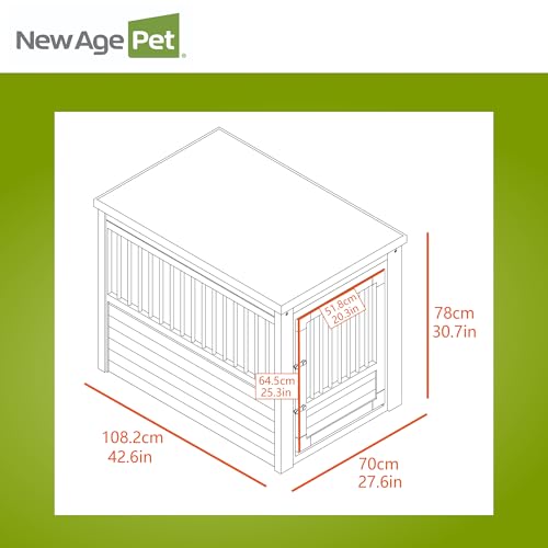 ECOFLEX® XL Furniture Style Dog Crate & End Table (Antique White / 42.6"L x 27.6"W x 30.9"H)