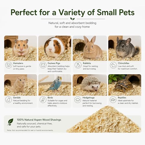 35oz Natural Aspen Wood Pet Bedding (35oz)