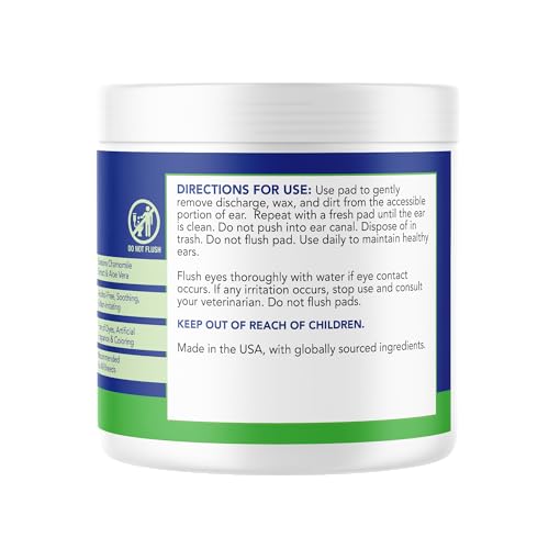 Dog & Cat Ear Wipes 100ct (100 Count (Pack of 1) / Ear Wipes)