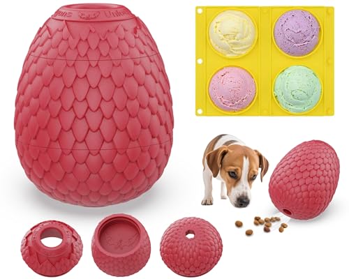 Treat Dispensing Dog Cognitive Toy to Keep Them Busy (Red)