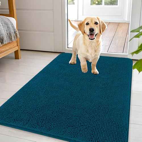 Dog Door Mat for Muddy Paws 44x32 (Atlantic Blue / 44" X 32")