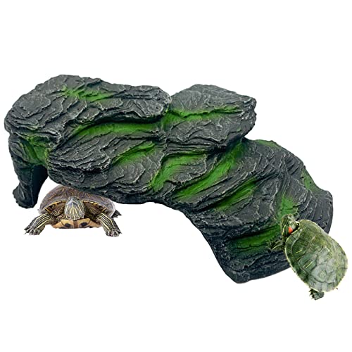 Resin Turtle Basking Platform (10.6 x6.5 x3.7 in / 27 x16. 5 x9. 4 cm.)