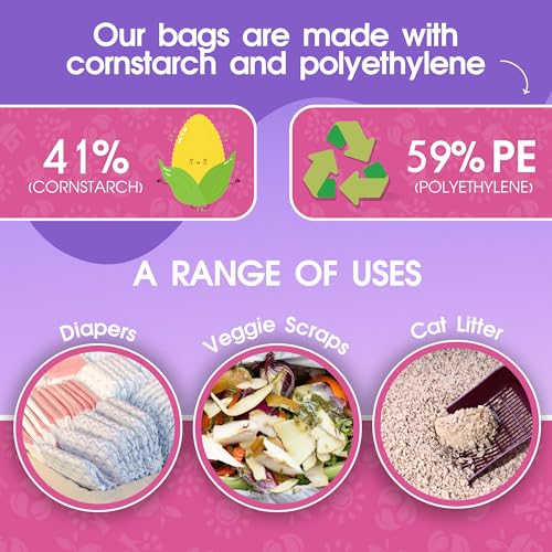 Poop Bags for Dogs (270 Count (Pack of 1) / Lavender-scented)