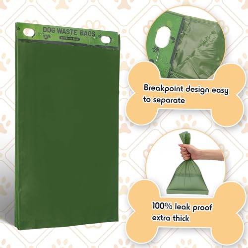 5000 Pcs 5000 Pcs Dog Header Bags (Green)