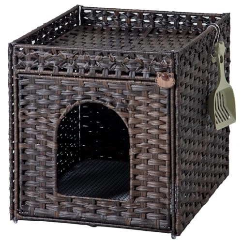Cat Litter Box Enclosure (Brown / Standard)