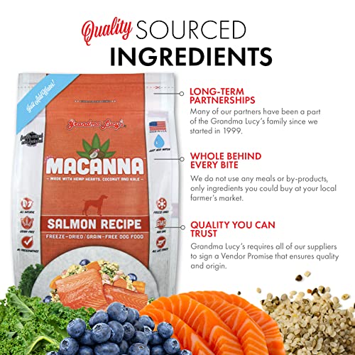 Macanna Freeze Dried Grain Free Salmon Recipe Dog Food 1 Lbs (1 Pound (Pack of 1))