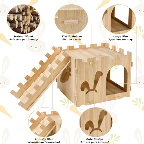Wooden Rabbit Castle with Ramp (Rabbit Castle+Ramp)