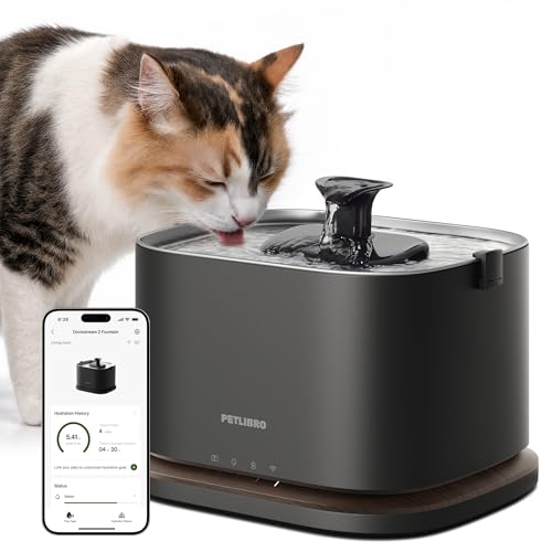 Cat Water Fountain Stainless Steel Tray (Black / Fountain)