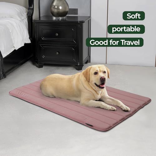Dog Crate Pad (48.0"L x 30.0"W x 0.8"Th / Mellow Rose, 1 Pack)