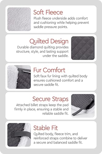 Fur Half Pad Durable (Grey / Horse)