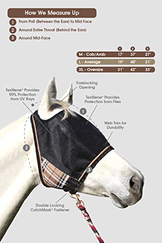 Kensington 90% UV Fly Mask Halter CatchMask UViator (181-Kentucky Blue)